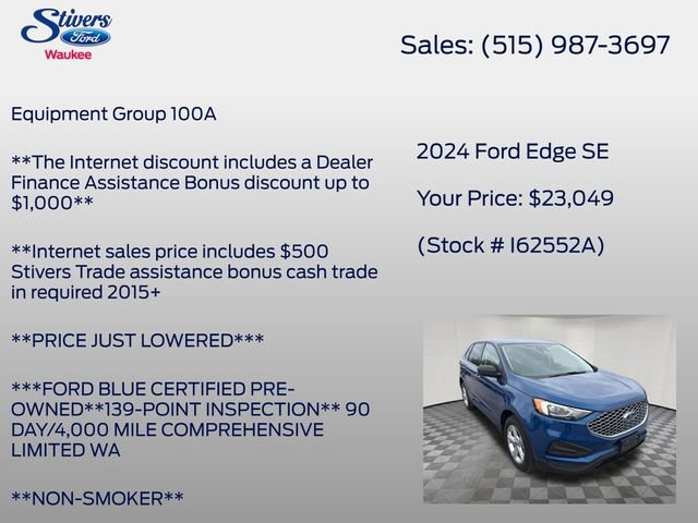 Certified 2024 Ford Edge SE image 7