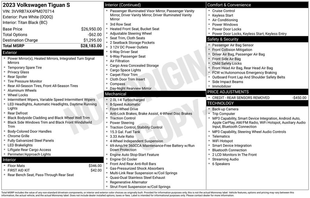 Used 2023 Volkswagen Tiguan S image 12
