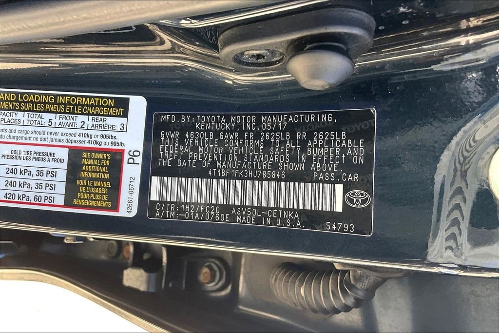 Used 2017 Toyota Camry LE FWD image 16