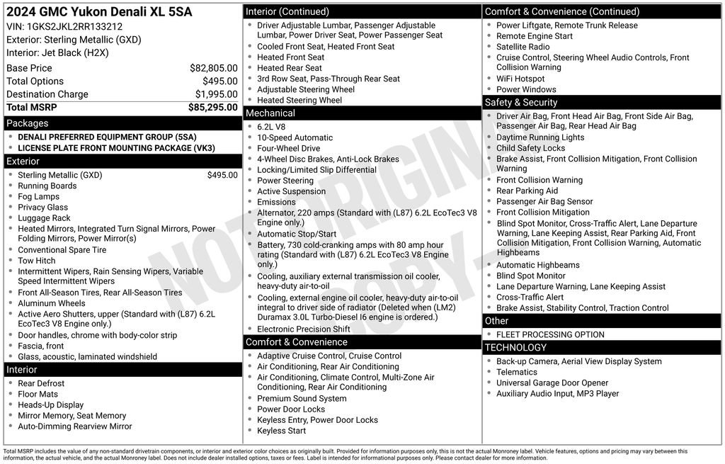 Used 2024 GMC Yukon XL Denali AWD/4WD image 4