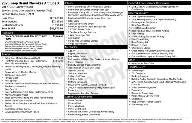 Used 2025 Jeep Grand Cherokee Altitude RWD image 7