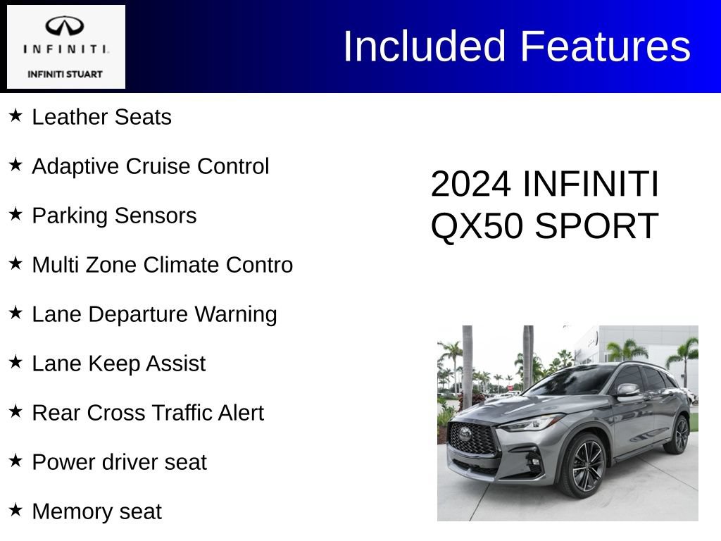 Certified 2024 INFINITI QX50 Sport FWD image 4