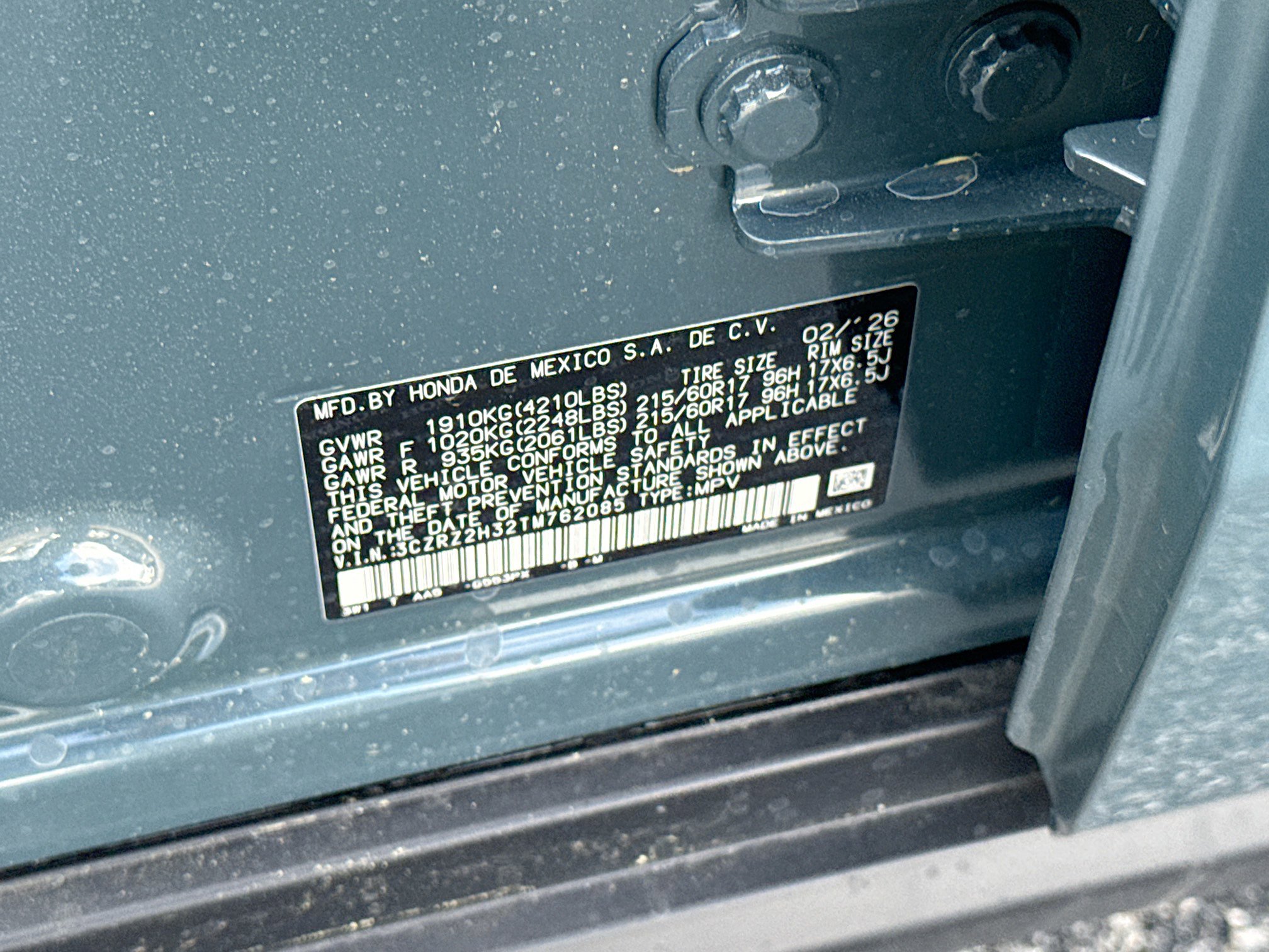 New 2026 Honda HR-V LX image 26