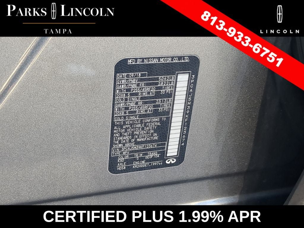 Used 2019 INFINITI QX50 Essential w/ Sensory Package AWD/4WD image 36