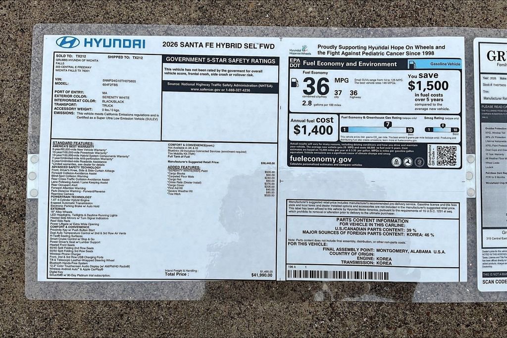 Used 2026 Hyundai Santa Fe SEL image 41