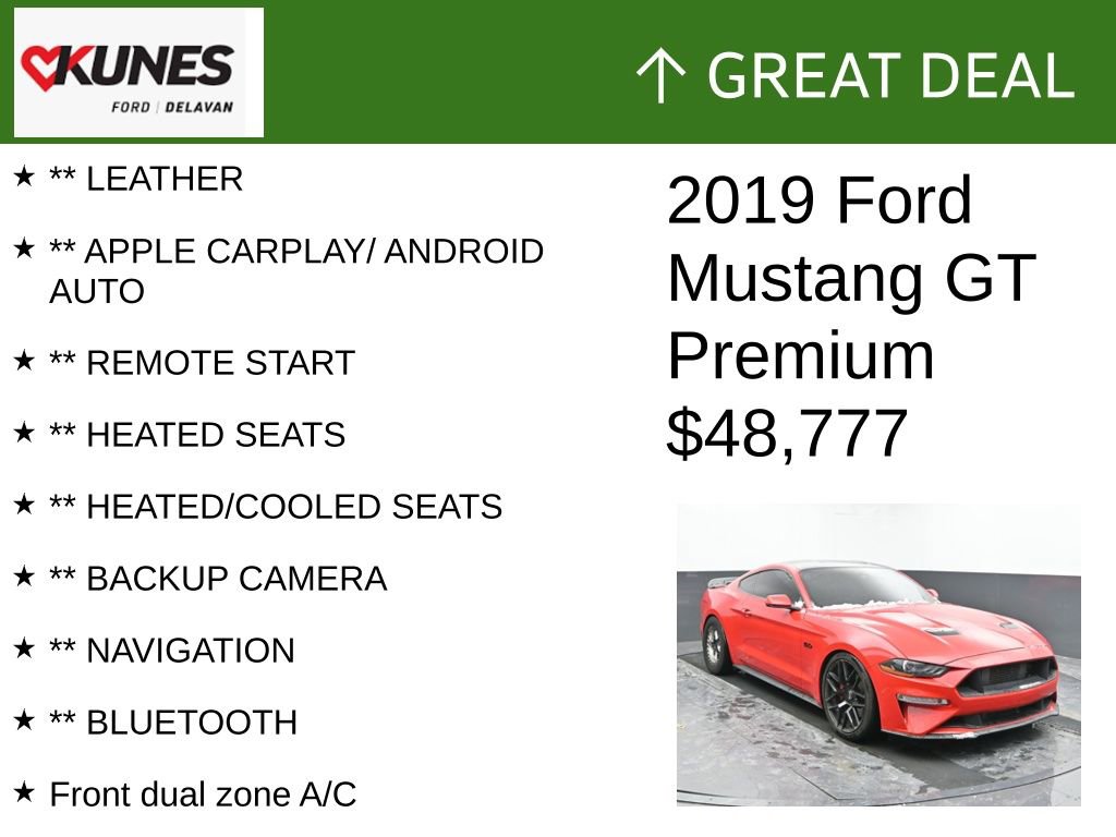 Used 2019 Ford Mustang GT Premium w/ Equipment Group 401A image 2