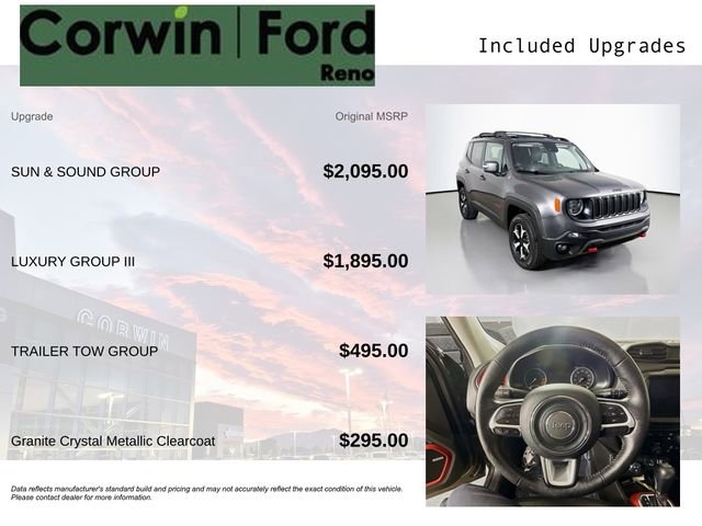 Used 2021 Jeep Renegade Trailhawk w/ Sun & Sound Group AWD/4WD image 3