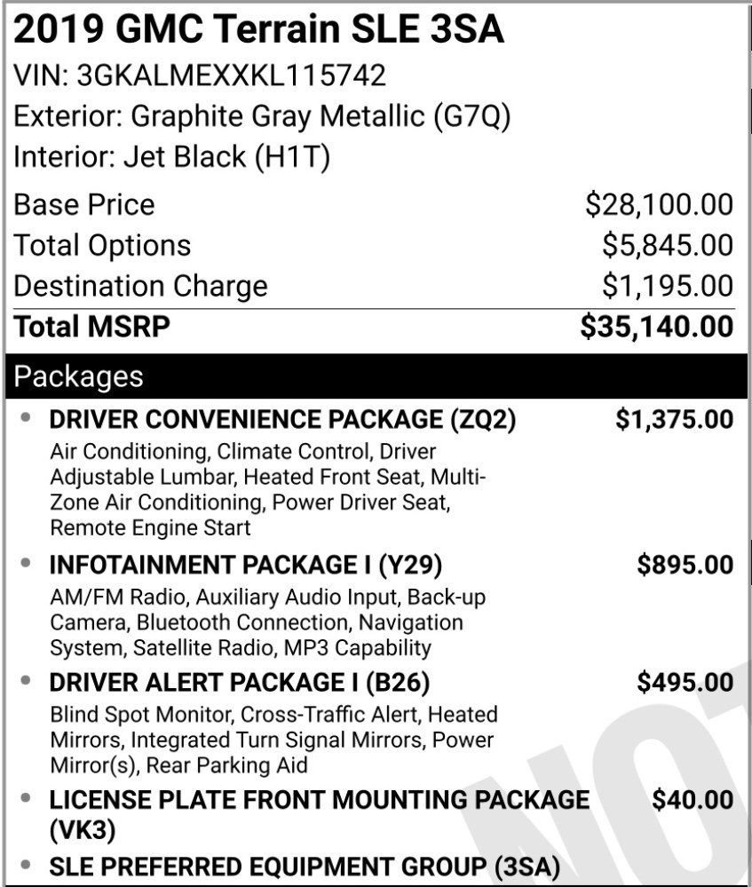 Used 2019 GMC Terrain SLE w/ Driver Convenience Package FWD image 5