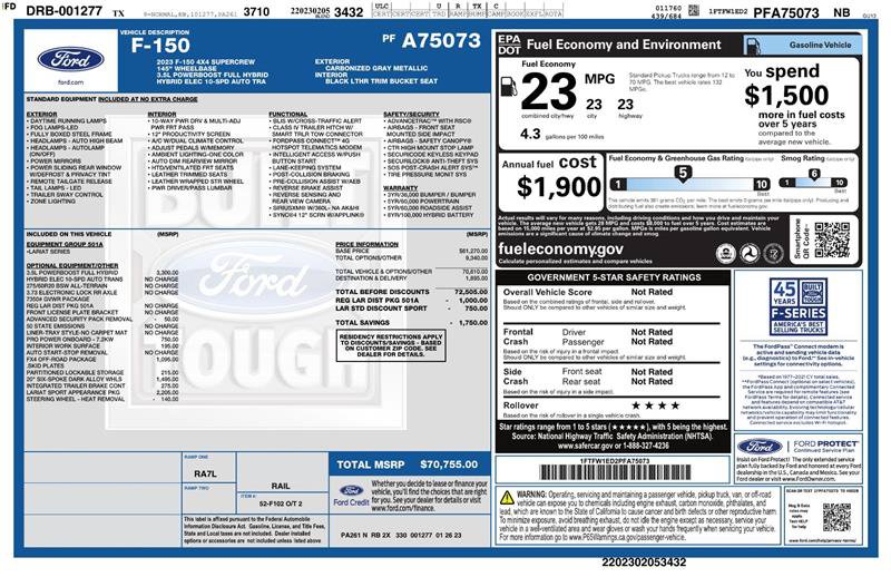 Used 2023 Ford F150 Lariat AWD/4WD image 2