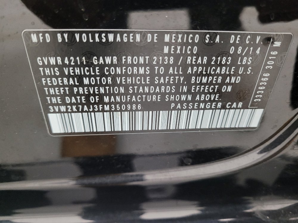 Used 2015 Volkswagen Jetta S w/ Welcome Package FWD image 33