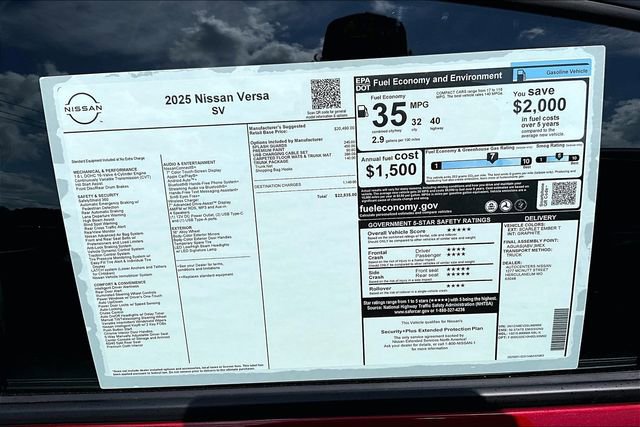 New 2025 Nissan Versa SV w/ Trunk Package image 36