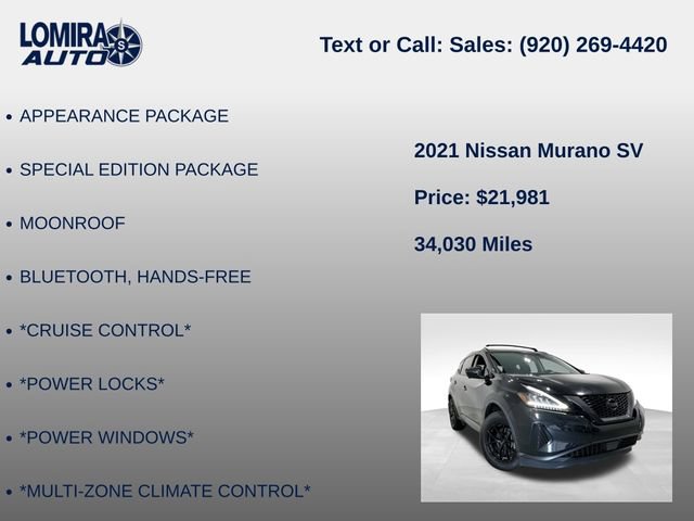 Used 2021 Nissan Murano SV AWD/4WD image 14