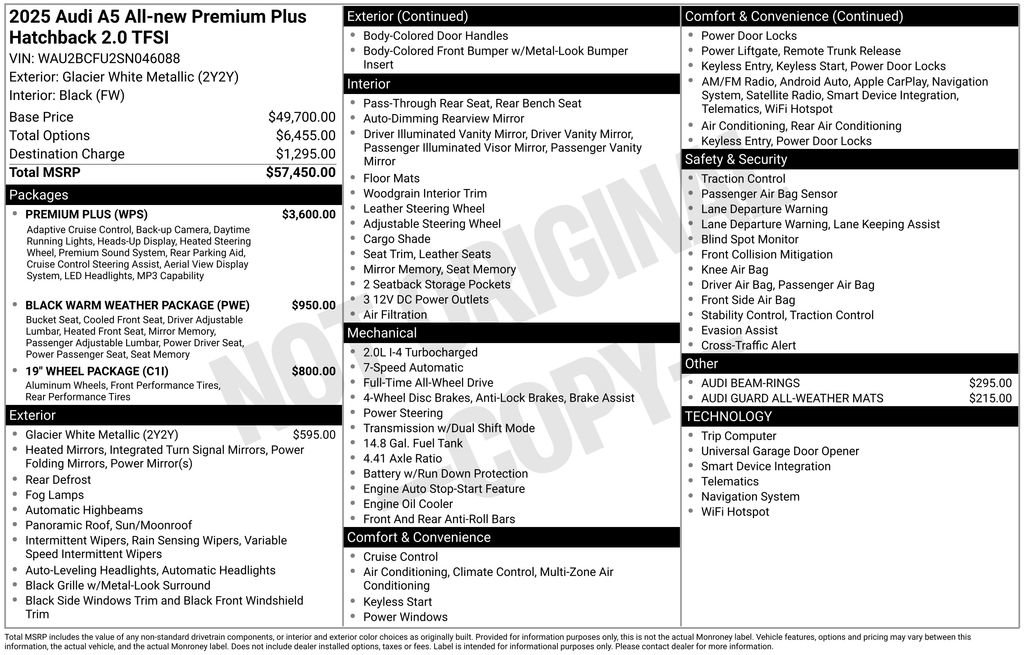 Certified 2025 Audi A5 2.0T Premium Plus Sedan w/ Premium Plus image 3