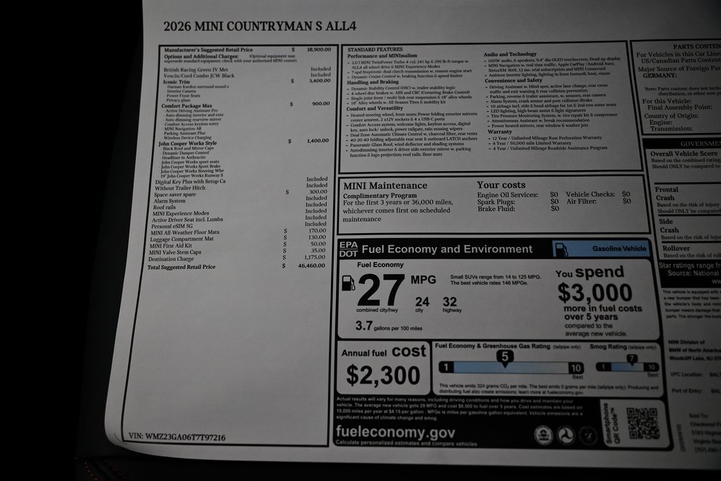 New 2026 MINI Cooper Countryman S w/ Comfort Package Max image 39