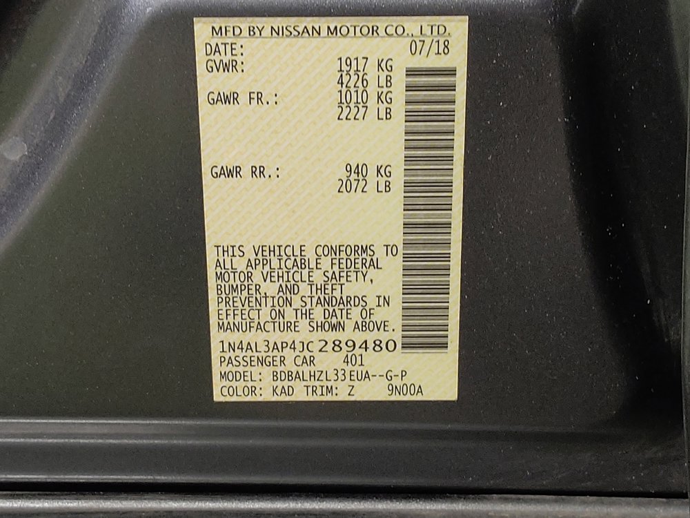 Used 2018 Nissan Altima 2.5 SR w/ SR Special Edition image 33