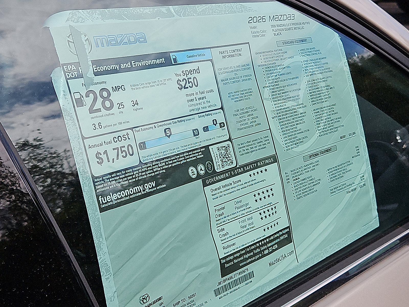 New 2026 MAZDA MAZDA3 2.5 S Hatchback w/ Premium Pkg image 22