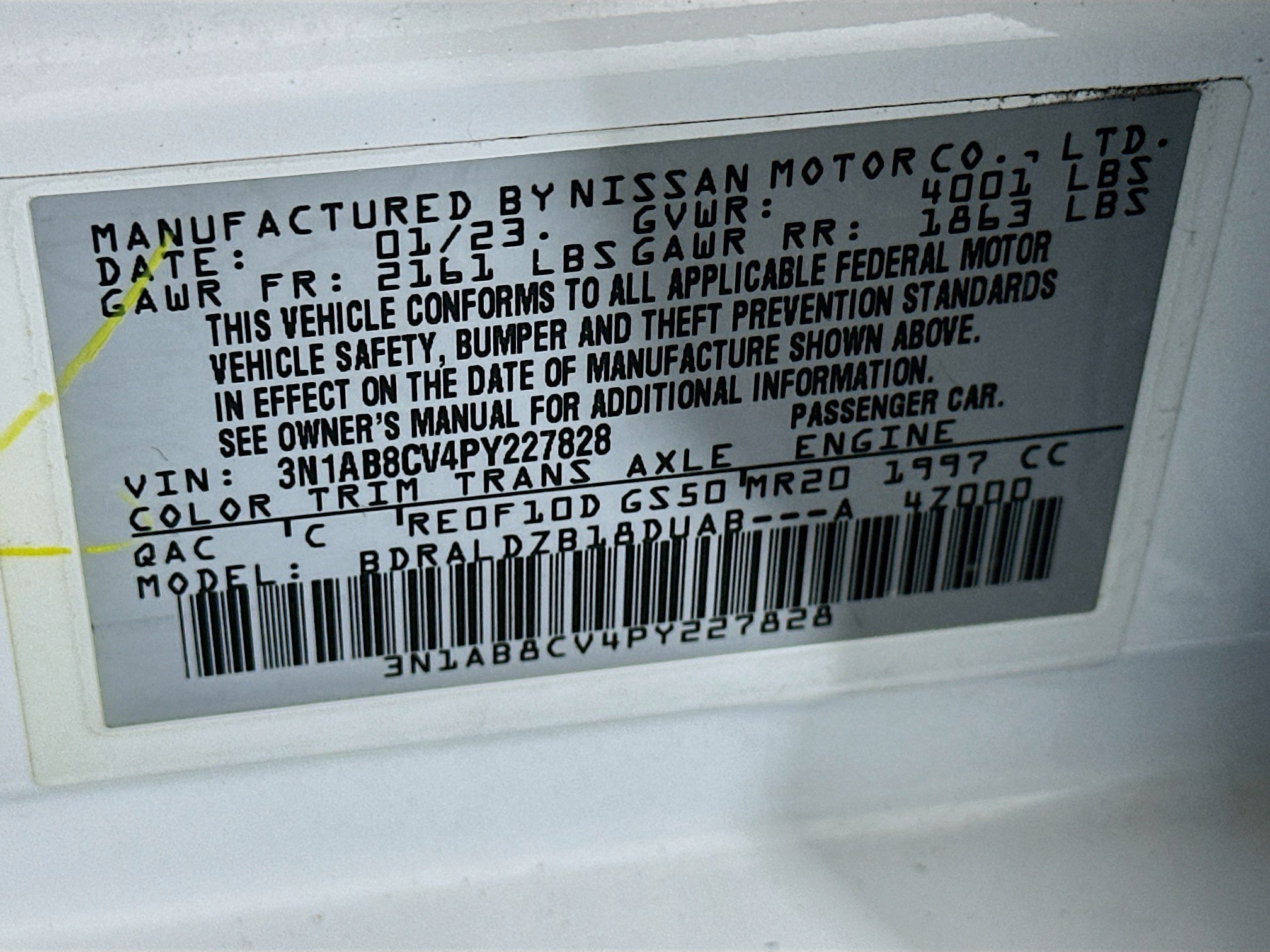 Used 2023 Nissan Sentra SV w/ SV Premium Package FWD image 12