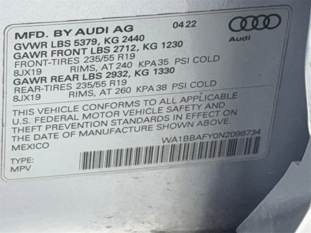 Used 2022 Audi Q5 2.0T Premium Plus w/ Premium Plus Package image 57