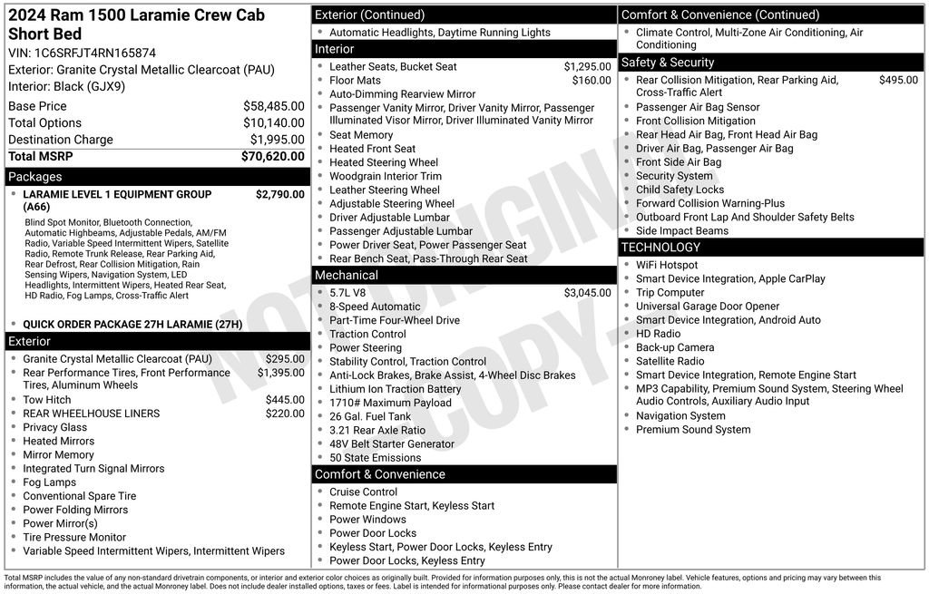 Certified 2024 RAM 1500 Laramie AWD/4WD image 43