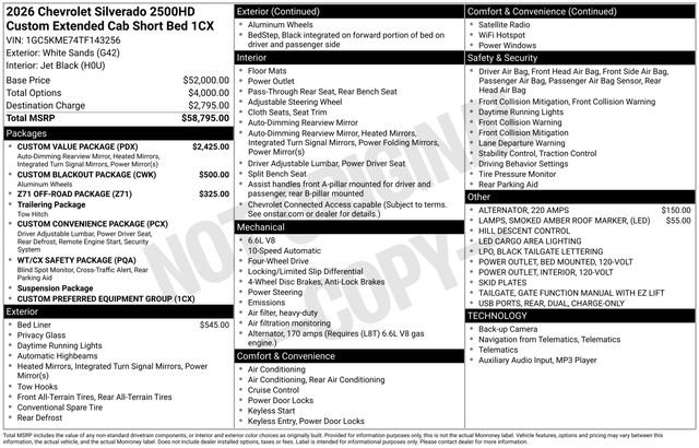 Certified 2026 Chevrolet Silverado 2500 Custom w/ Custom Value Package image 5