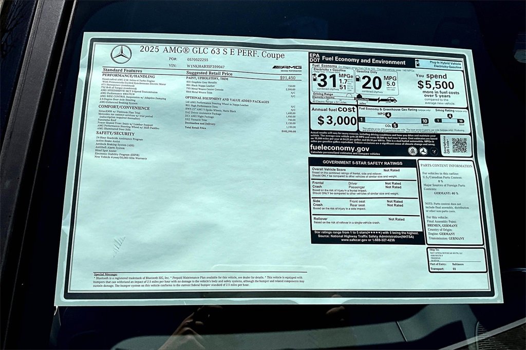 New 2025 Mercedes-Benz GLC 63 AMG S image 14