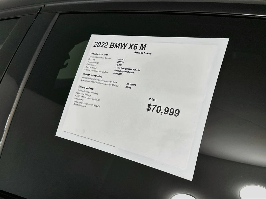 Used 2022 BMW X6 M w/ Executive Package AWD/4WD image 12