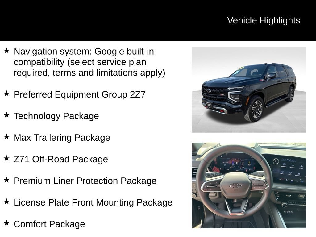 Used 2026 Chevrolet Tahoe Z71 w/ Z71 Off-Road Package AWD/4WD image 10