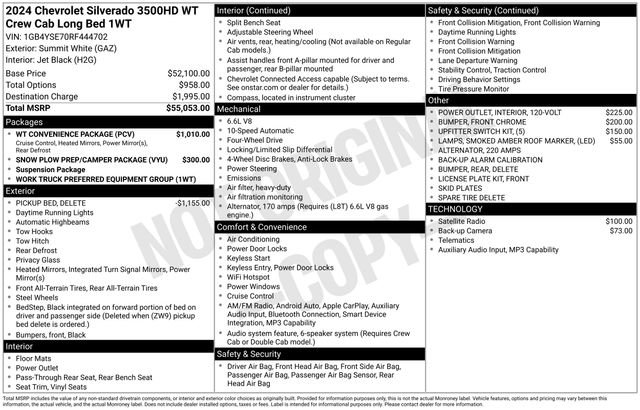 Used 2024 Chevrolet Silverado 3500 W/T w/ WT Convenience Package AWD/4WD image 24