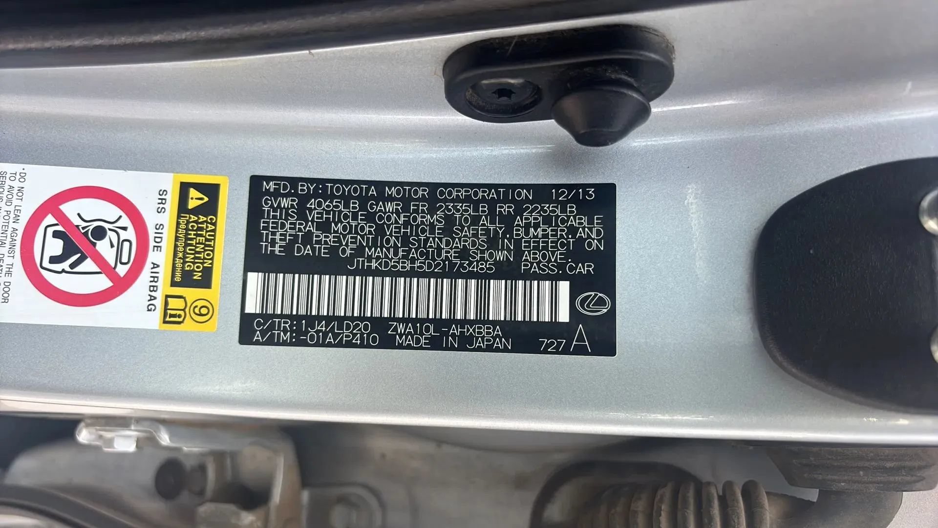 Used 2013 Lexus CT 200h w/ F Sport Pkg w/Nuluxe Trim FWD image 33