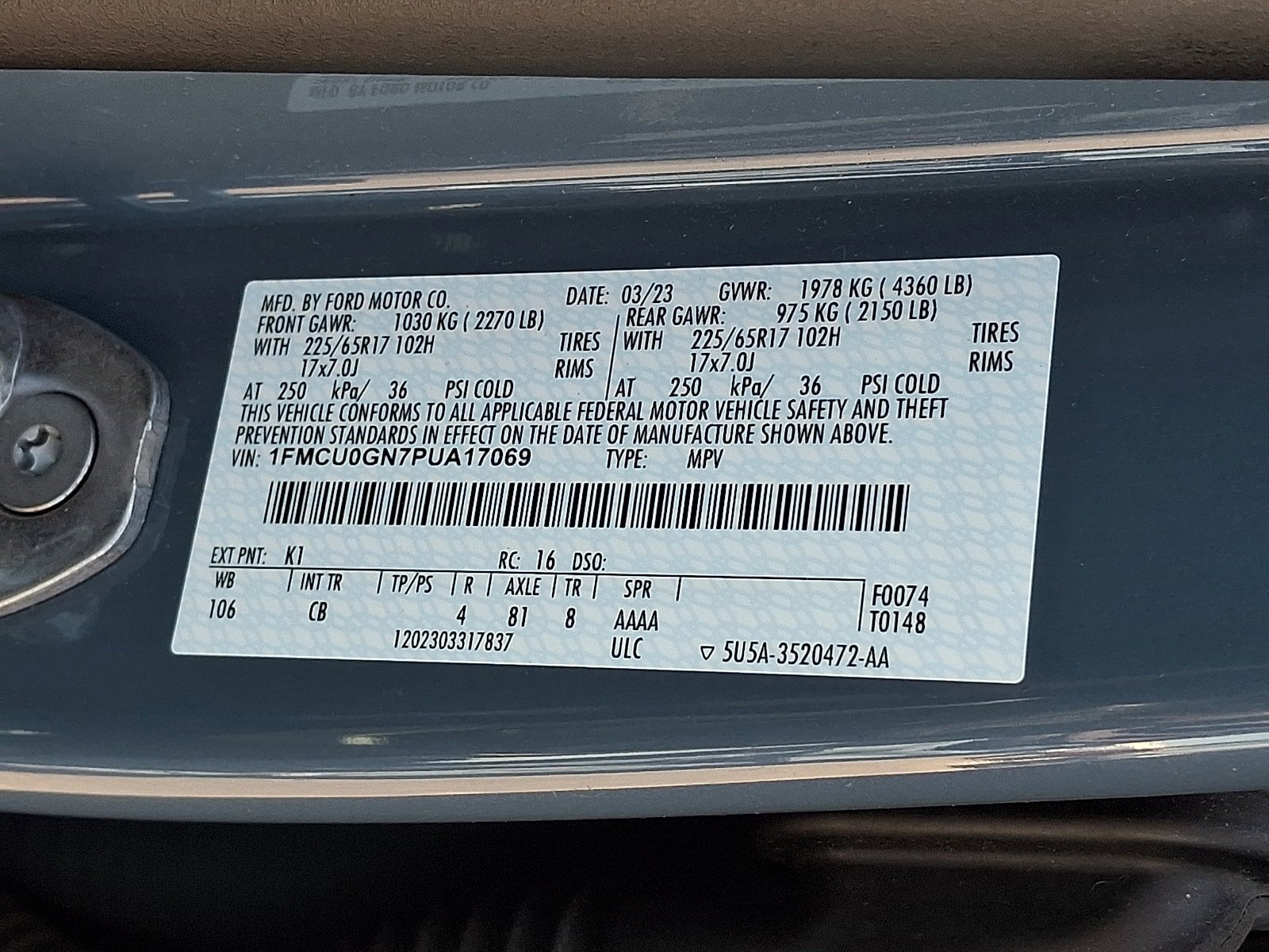 Certified 2023 Ford Escape Active w/ Tech Pack #2 FWD image 25