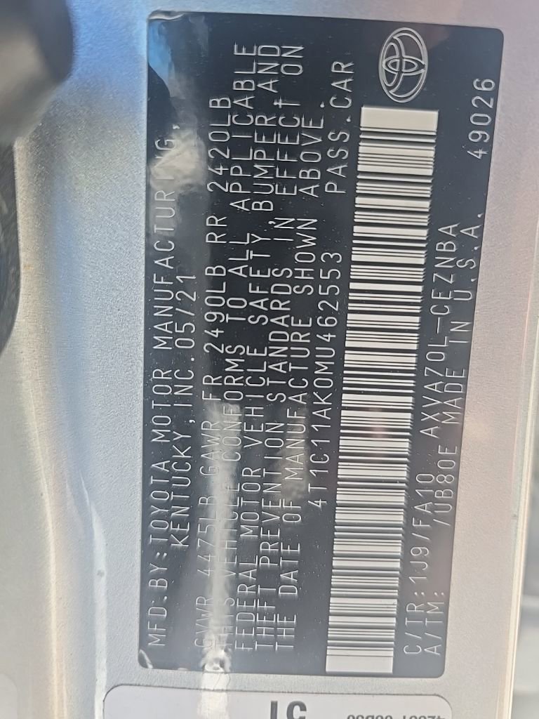 Used 2021 Toyota Camry LE FWD image 13