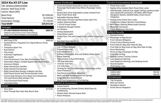 Used 2024 Kia K5 GT-Line w/ GT-Line Premium Package image 3