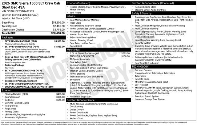 Used 2026 GMC Sierra 1500 SLT w/ SLT Premium Package AWD/4WD image 7