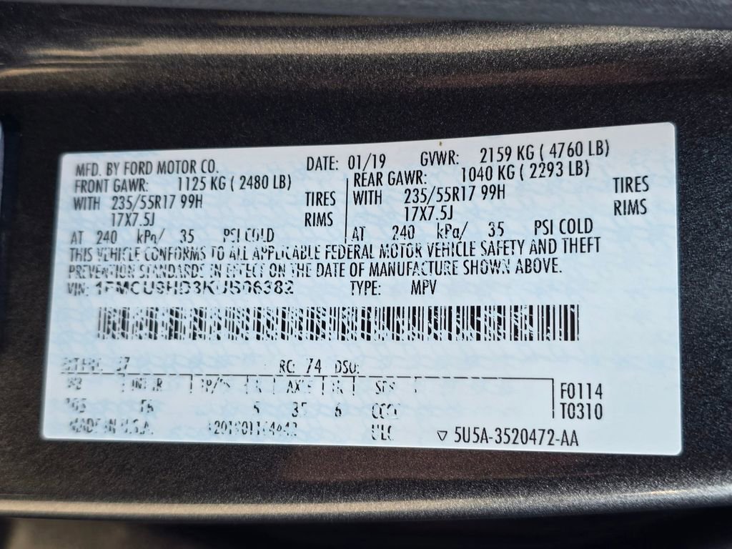 Used 2019 Ford Escape SEL image 32