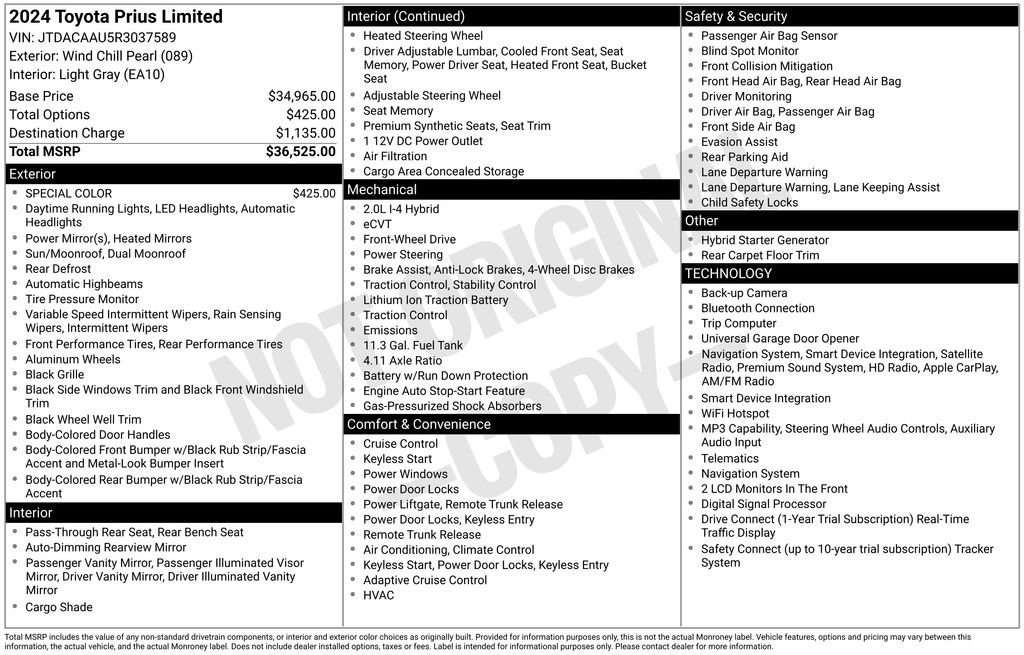 Used 2024 Toyota Prius Limited FWD image 1