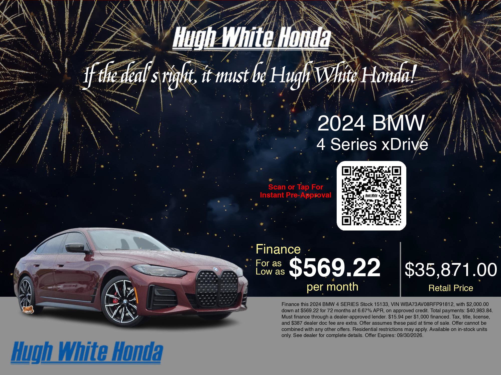 Used 2024 BMW 430i Gran Coupe xDrive w/ M Sport Package (Priority 1) AWD/4WD image 38
