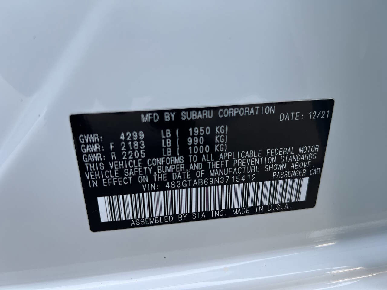 Used 2022 Subaru Impreza 2.0i image 31