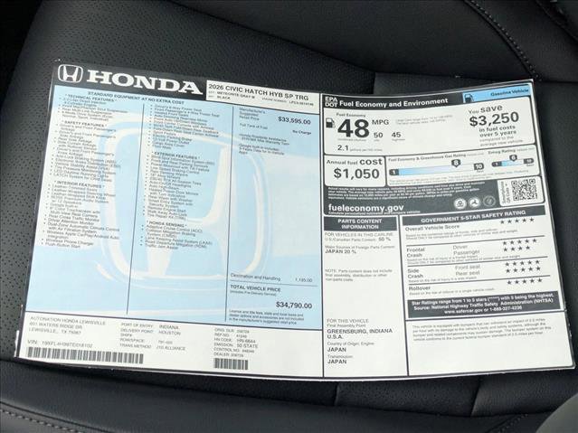 New 2026 Honda Civic Sport Touring image 17