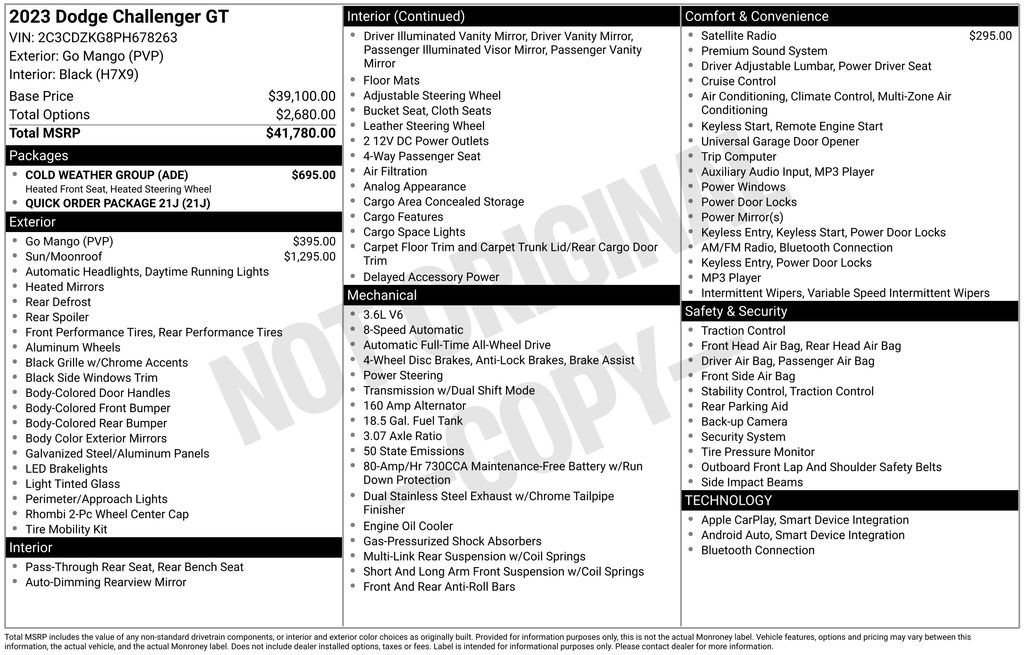 Used 2023 Dodge Challenger GT w/ Cold Weather Group image 6