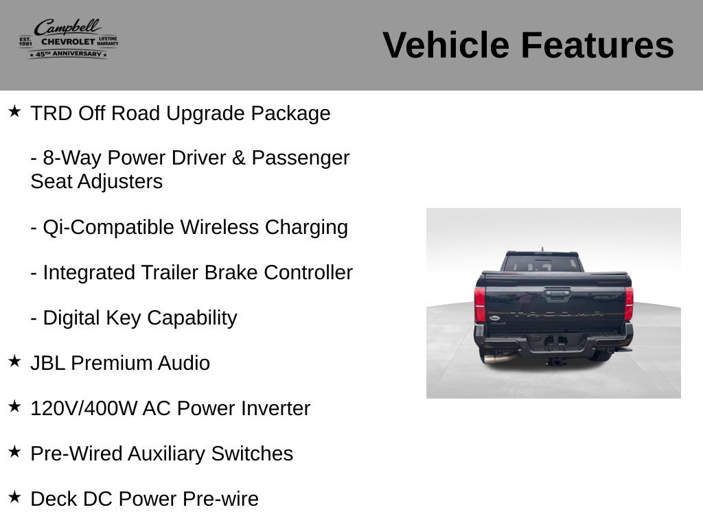 Used 2024 Toyota Tacoma TRD Off-Road w/ TRD Off Road Upgrade Package AWD/4WD image 10