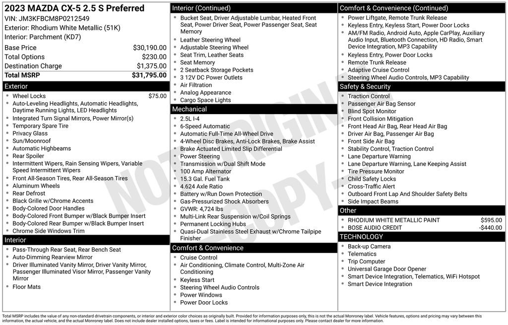 Certified 2023 MAZDA CX-5 AWD 2.5 S image 9