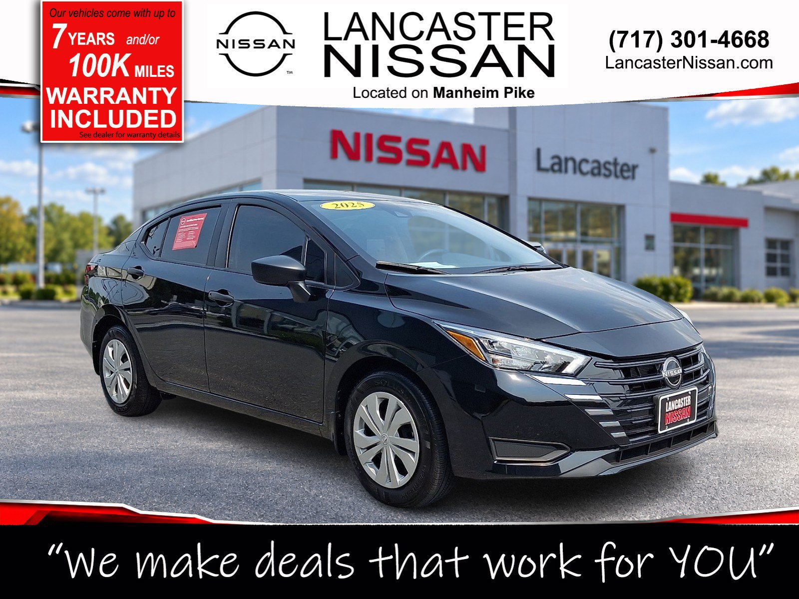 Certified 2025 Nissan Versa S w/ Trunk Package
