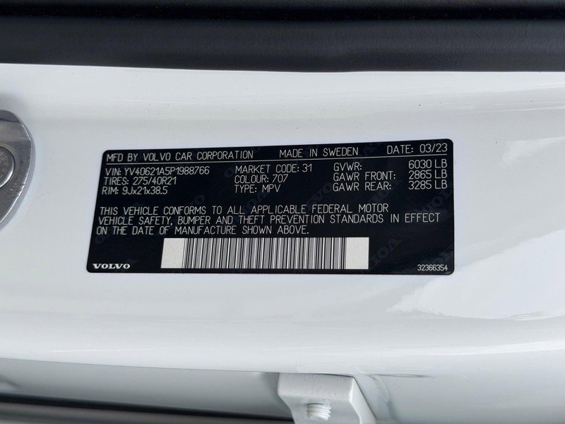 Used 2023 Volvo XC90 B6 Ultimate w/ Protection Package Premier image 26