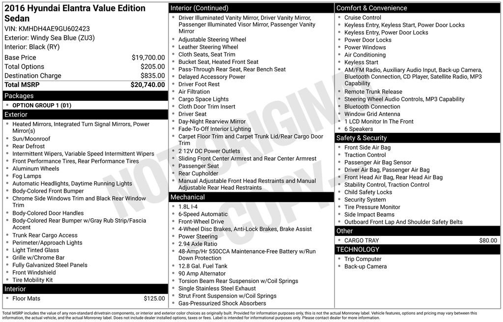 Used 2016 Hyundai Elantra Value Edition image 5
