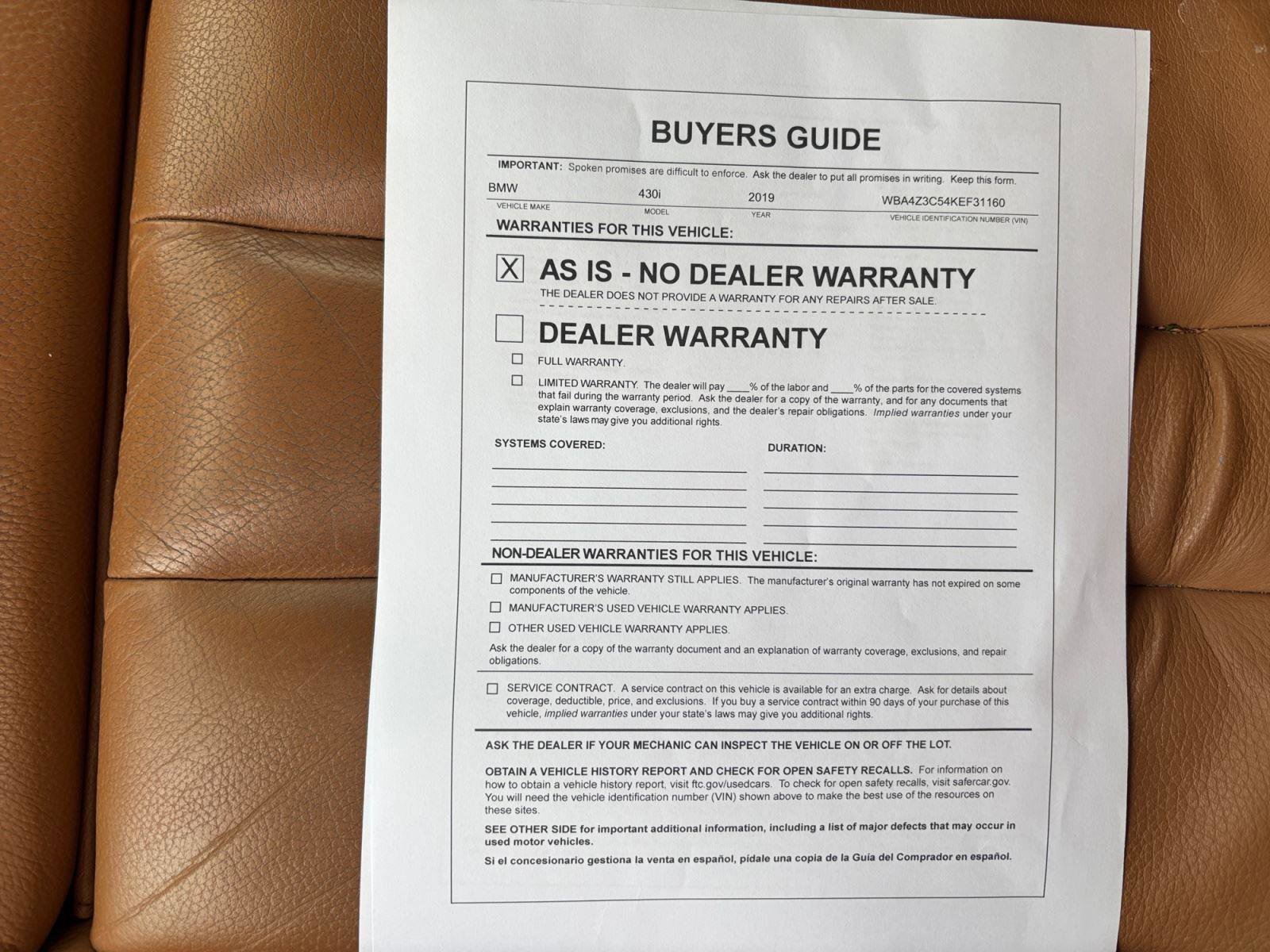 Used 2019 BMW 430i xDrive Convertible w/ Executive Package AWD/4WD image 15