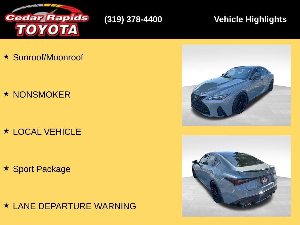 Used 2022 Lexus IS 500 RWD image 21