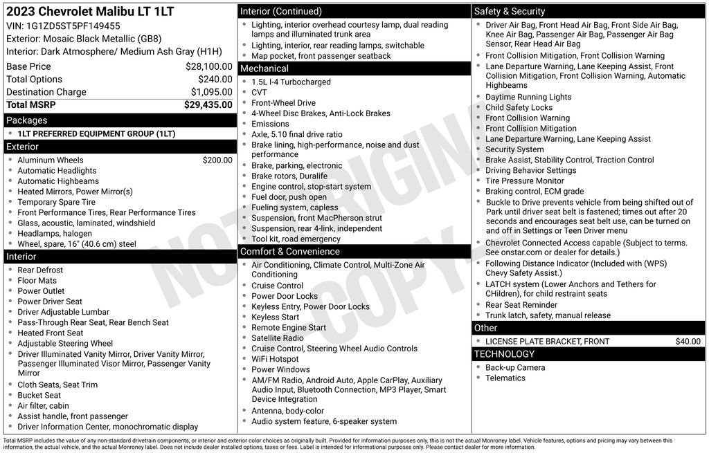 Used 2023 Chevrolet Malibu LT image 28