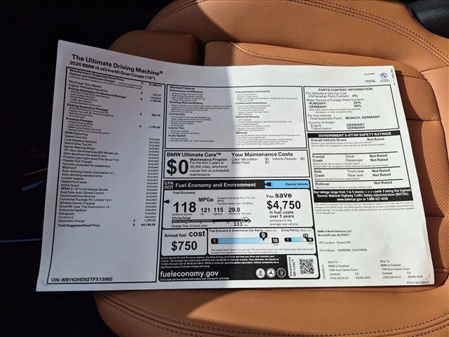 New 2026 BMW i4 eDrive40 w/ Premium Package RWD image 17