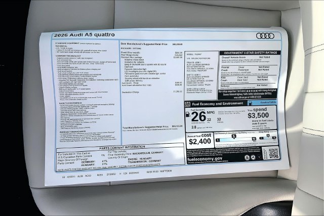 New 2026 Audi A5 Premium Plus AWD/4WD image 13