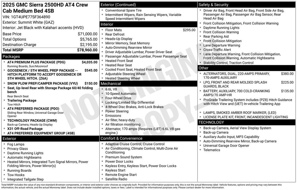 Used 2025 GMC Sierra 2500 AT4 w/ AT4 Premium Plus Package AWD/4WD image 4